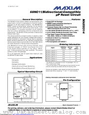 MAX6314US25D1 datasheet pdf MAXIM - Dallas Semiconductor