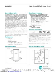 MAX6315US30D2+ datasheet pdf MAXIM - Dallas Semiconductor