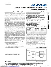 MAX6378UR44+T datasheet pdf MAXIM - Dallas Semiconductor