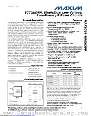 MAX6381XR31D1+ datasheet pdf MAXIM - Dallas Semiconductor