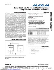 MAX6502UKP075+T datasheet pdf MAXIM - Dallas Semiconductor