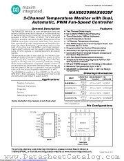 MAX6639YAEE+T datasheet pdf MAXIM - Dallas Semiconductor