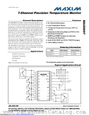 MAX6697UP9C+ datasheet pdf MAXIM - Dallas Semiconductor