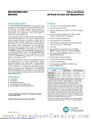MAX6804US29D3+ datasheet pdf MAXIM - Dallas Semiconductor
