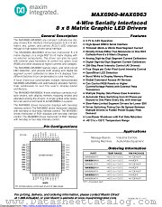 MAX6960ATH+ datasheet pdf MAXIM - Dallas Semiconductor