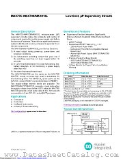 MAX813LEUA+ datasheet pdf MAXIM - Dallas Semiconductor