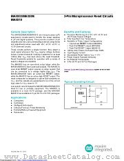 MAX809ZEXR datasheet pdf MAXIM - Dallas Semiconductor