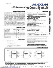 MAX815LCPA+ datasheet pdf MAXIM - Dallas Semiconductor
