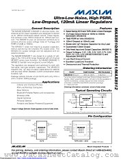 MAX8510EXK33+G65 datasheet pdf MAXIM - Dallas Semiconductor