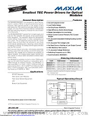 MAX8521EWX+T datasheet pdf MAXIM - Dallas Semiconductor