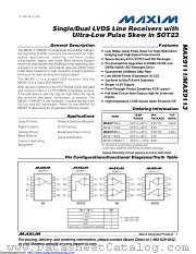 MAX9111EKA/GH9 datasheet pdf MAXIM - Dallas Semiconductor
