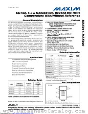 MAX920EUK+T datasheet pdf MAXIM - Dallas Semiconductor