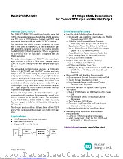 MAX9276GTN+ datasheet pdf MAXIM - Dallas Semiconductor
