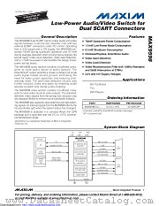 MAX9598CTL+T datasheet pdf MAXIM - Dallas Semiconductor