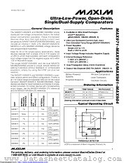 MAX972CUA+T datasheet pdf MAXIM - Dallas Semiconductor