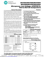 MAX985EXK+ datasheet pdf MAXIM - Dallas Semiconductor