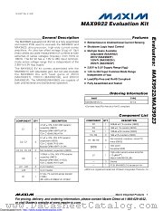 MAX9922EVKIT+ datasheet pdf MAXIM - Dallas Semiconductor