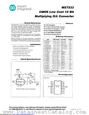 MX7533UQ/883B datasheet pdf MAXIM - Dallas Semiconductor