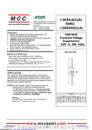 1.5KE540CA datasheet pdf Micro Commercial Components
