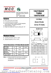 1N4733AW datasheet pdf Micro Commercial Components
