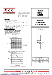 1N5274B datasheet pdf Micro Commercial Components