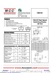 1SS181 datasheet pdf Micro Commercial Components