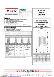 2KBP005 datasheet pdf Micro Commercial Components