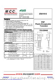 2SA1012 datasheet pdf Micro Commercial Components