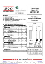 2SA1015-GR datasheet pdf Micro Commercial Components