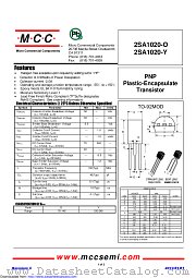 2SA1020-O datasheet pdf Micro Commercial Components