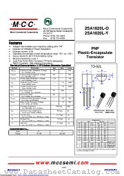 2SA1020L-Y datasheet pdf Micro Commercial Components