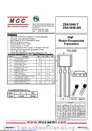 2SA1048-GR datasheet pdf Micro Commercial Components