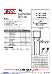 2SA933AS-Q datasheet pdf Micro Commercial Components