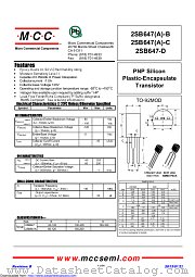2SB647A-C datasheet pdf Micro Commercial Components