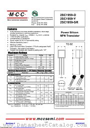 2SC1959-GR datasheet pdf Micro Commercial Components