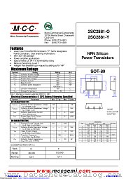 2SC2881-O datasheet pdf Micro Commercial Components