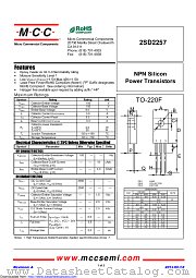 2SD2257 datasheet pdf Micro Commercial Components