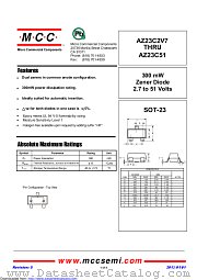 AZ23C4V7 datasheet pdf Micro Commercial Components