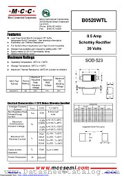 B0520WTL datasheet pdf Micro Commercial Components
