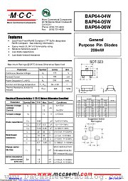 BAP64-05W datasheet pdf Micro Commercial Components