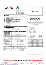 BAS21T datasheet pdf Micro Commercial Components