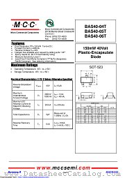 BAS40-06T datasheet pdf Micro Commercial Components