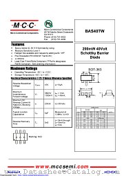 BAS40TW datasheet pdf Micro Commercial Components