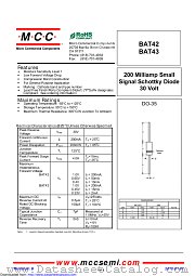 BAT43 datasheet pdf Micro Commercial Components
