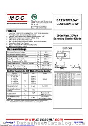 BAT54CDW datasheet pdf Micro Commercial Components
