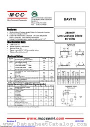 BAV170 datasheet pdf Micro Commercial Components