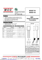 BC637-16 datasheet pdf Micro Commercial Components