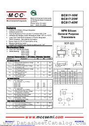 BC817-16W datasheet pdf Micro Commercial Components