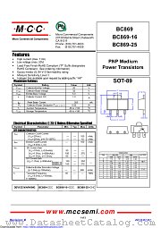 BC869 datasheet pdf Micro Commercial Components