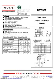 BCW66F datasheet pdf Micro Commercial Components